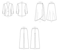B6860 Damen Shirt Hose Jackett, Butterick