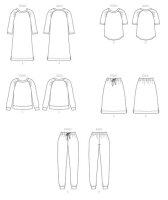 B6859 Damen Shirt Tops Hose Kleid, Butterick