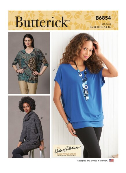 B6854 Damen Tops Tunika, Butterick
