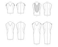 B6853 Damen Tunika Kleid Pullover, Butterick