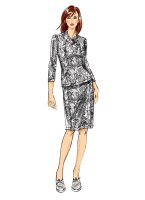 B6858 Damen Shirt Tops Hose Kleid, Butterick