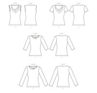 B6847 Damen Tops, Butterick