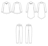 B6867 Damen Top Jungen Kinder Mädchen Herren Hose Tunika, Butterick