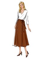 B6866 Damen Shirt Schärpe, Butterick
