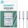 SCHMETZ Nähmaschinennadeln im Set | 5 Microtex-Nadeln | 130/705 H-M | Nadeldicken: 2x 60/8, 2x 70/10 und 1x 80/12
