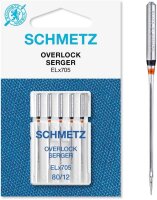 SCHMETZ Nähmaschinennadel | 5 Overlock-Nadeln |...