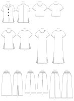 B3039 Damen Shirt Top Hose Tunika Kleid, Butterick