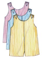 B5625 Kinder Eimer Trägerkleid Höschen Hut, Butterick
