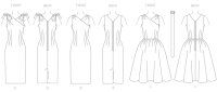 B6582 Damen Gürtel Kleid, Butterick
