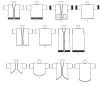 B6176 Damen Kimonos, Butterick