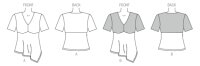 B6187 Damen Top, Butterick