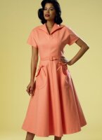 B6055 Damen Gürtel Kleid, Butterick