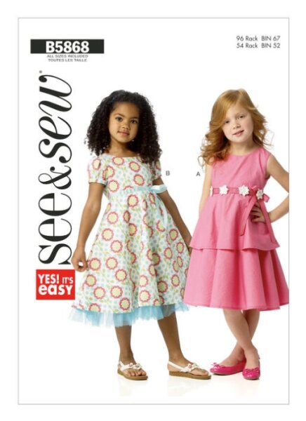 B5868 Kinder Kleid, Butterick