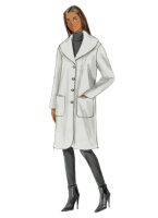 B6107 Mantel Damen Kragen Schal, Butterick