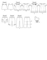 B5776 Mädchen Hose Shorts Top Beutel Kleid, Butterick