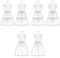 B6203 Damen Kleid, Butterick