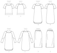 B6207 Damen Shirt Top Kleid, Butterick