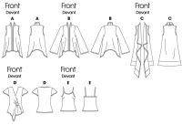Butterick B4989 Damen Top und Damen-Dessous