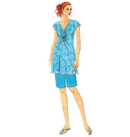 Butterick B5196 Damen (Umstands-) Top, Kleid, Shorts und Hose