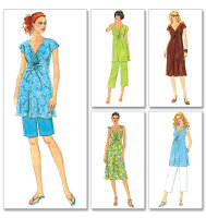 Butterick B5196 Damen (Umstands-) Top, Kleid, Shorts und Hose