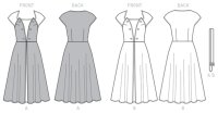 B6211 Damen Gürtel Pullover Kleid, Butterick