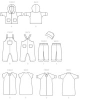 B6238 Kinder Hose Overall Hut Jackett, Butterick