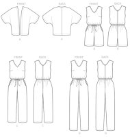 B6224 Damen Kimono Overall Jackett Einteiler, Butterick