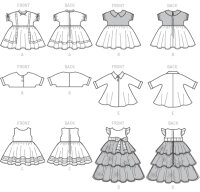 B6265 Retro Mantel Kleid Puppe Jackett, Butterick