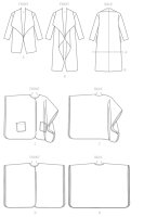 B6250 Damen Mantel Kragen Überwürfe, Butterick