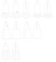 B4842 Baby, Kinder Trägerkleid, Butterick