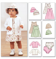 Butterick B3782 Kinder Jackett, Kleid, Höschen und Hut