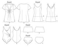 B5795 Damen Shirt Top Umhang Unterhose, Butterick