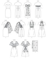 B6131 Damen Kleid Schärpe, Butterick