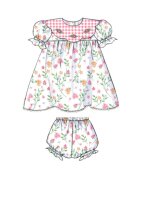 B4110 Kinder Kleid Overall Höschen Hut, Butterick