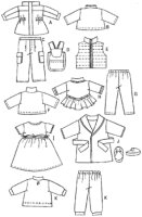 B3329 Puppe, Schnittmuster von Butterick