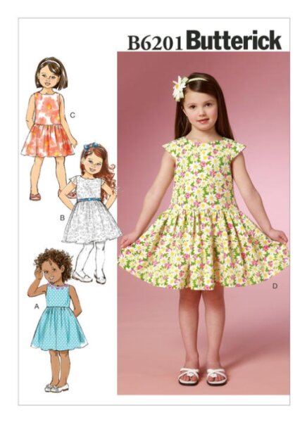 B6201 Mädchen Kleid, Butterick