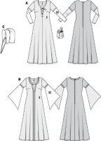 7468 Kleid & Haube, Mittelalter, Burda